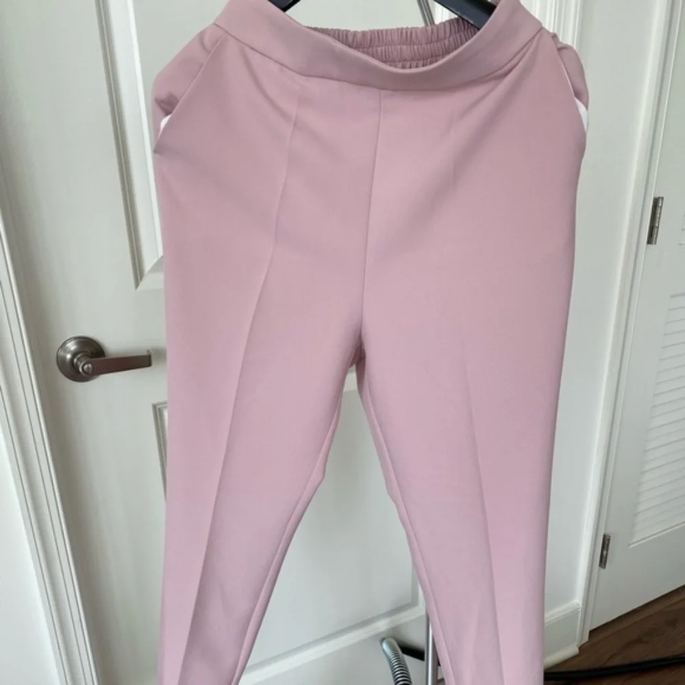 NEW!Double breasted jacket & pants pink beige suit - Picture 7 of 9